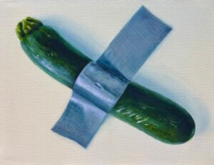 Zucchini, Öl/Leinwand, 18 x 24 cm, 2025