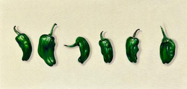 Paprika, Öl/Leinwand, 60 x 30 cm, 2025