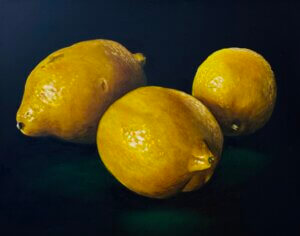 Zitronen, Öl/Leinwand, 30 x 24 cm, 2025