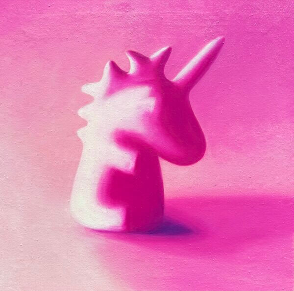 Einhorn, Öl/Leinwand, 30 x30 cm, 2026