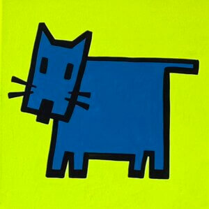 Hund, Acryl/Leinwand, 30 x 30 cm, 2026