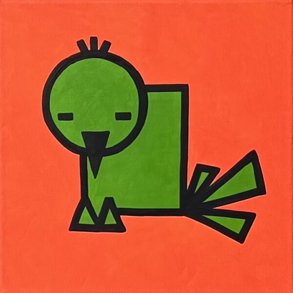 Vogel, Acryl/Leinwand, 30 x 30 cm, 2026