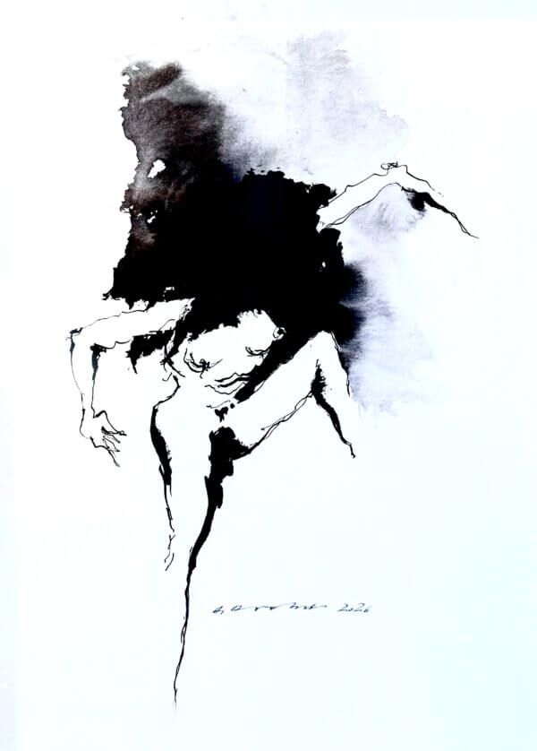 FEM8, Federzeichnung/Papier, 30 x 40 cm, 2026