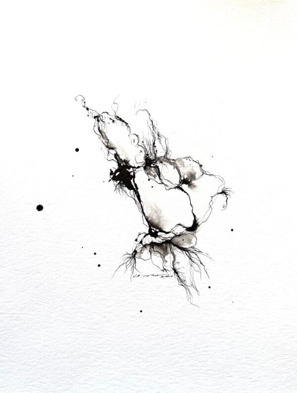 Kopf23, Federzeichnung/Papier, 30 x 40 cm, 2026
