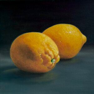 Zitronen, Öl/Leinwand, 20 x 20 cm, 2026