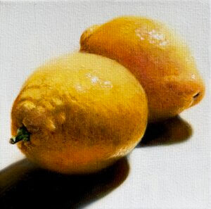 Zitronen, Öl/Leinwand, 15 x15 cm, 2026