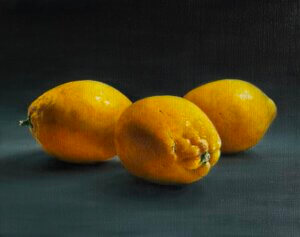 Zitronen, Öl/Leinwand, 30 x 24 cm, 2026