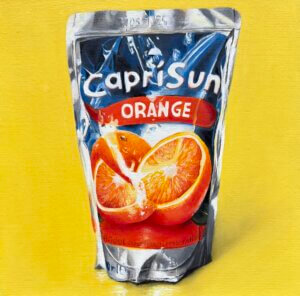Capri Sonne, Öl/Leinwand, 20 x 20 cm, 2026